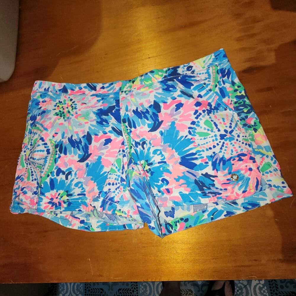 Lilly Pulitzer Ocean View Beach Shorts Size XL Dive In Print